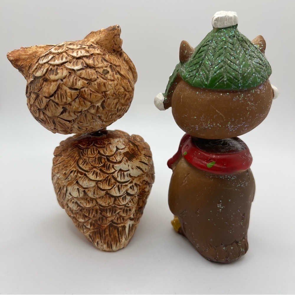Two adorable hand painted owl bobble head figurines. - Picture 4 of 10